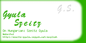 gyula szeitz business card